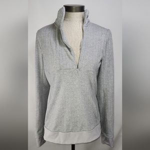 Kyodan women's grey half zip sweatshirt athletic top size medium